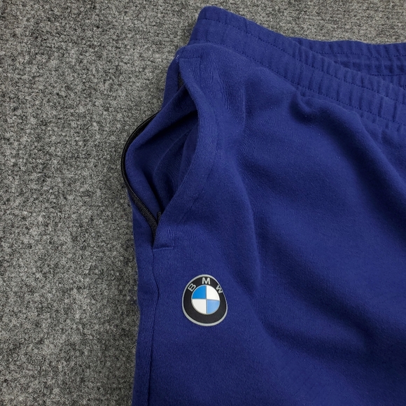 Puma BMW Motorsport Sweatpants Joggers Mens 2XL Fleece Drawstring Blue Red - Picture 7 of 12